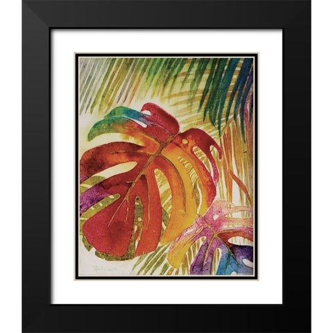 Tropic Botanicals IV Black Modern Wood Framed Art Print with Double Matting by Cusson, Marie Elaine
