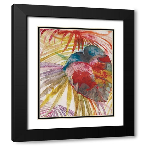 Tropic Botanicals V Black Modern Wood Framed Art Print with Double Matting by Cusson, Marie Elaine