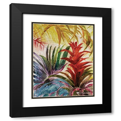 Tropic Botanicals VI Black Modern Wood Framed Art Print with Double Matting by Cusson, Marie Elaine