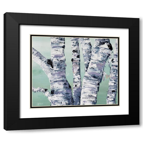 Birch Tree Close Up  II Black Modern Wood Framed Art Print with Double Matting by Cusson, Marie Elaine