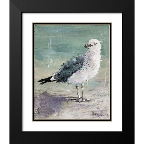 Beach Bird IV Black Modern Wood Framed Art Print with Double Matting by Cusson, Marie Elaine