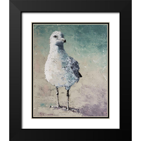 Beach Bird VI Black Modern Wood Framed Art Print with Double Matting by Cusson, Marie Elaine
