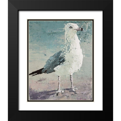Beach Bird VII Black Modern Wood Framed Art Print with Double Matting by Cusson, Marie Elaine