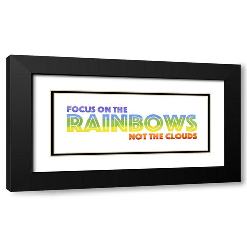 Rainbows panel I Black Modern Wood Framed Art Print with Double Matting by Reed, Tara