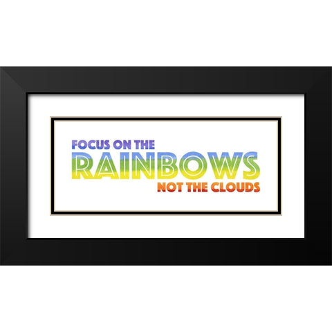 Rainbows panel I Black Modern Wood Framed Art Print with Double Matting by Reed, Tara