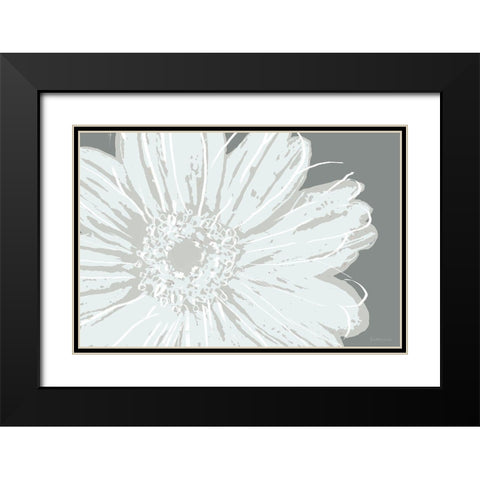 Flower Pop Sketch III-Greys Black Modern Wood Framed Art Print with Double Matting by Cusson, Marie Elaine