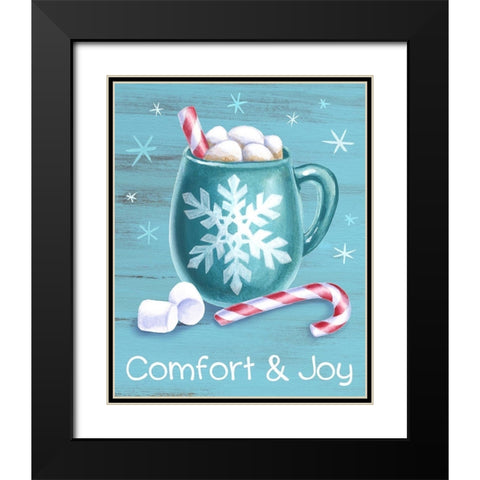 Peppermint Cocoa III-Comfort and Joy Black Modern Wood Framed Art Print with Double Matting by Wilson, Kelsey