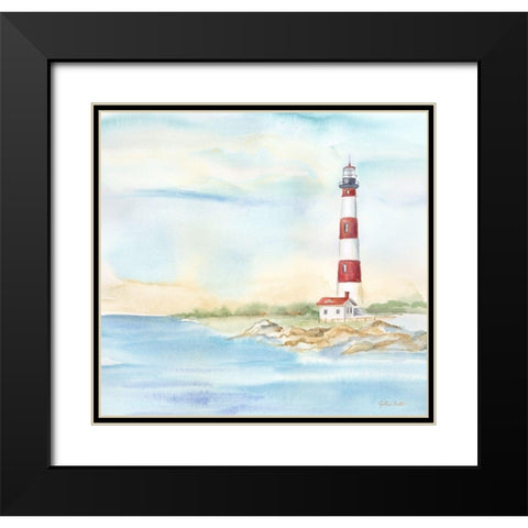 East Coast Lighthouse III Black Modern Wood Framed Art Print with Double Matting by Coulter, Cynthia