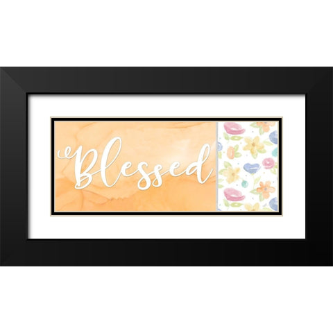 Girl Inspiration panel III-Blessed Black Modern Wood Framed Art Print with Double Matting by Reed, Tara