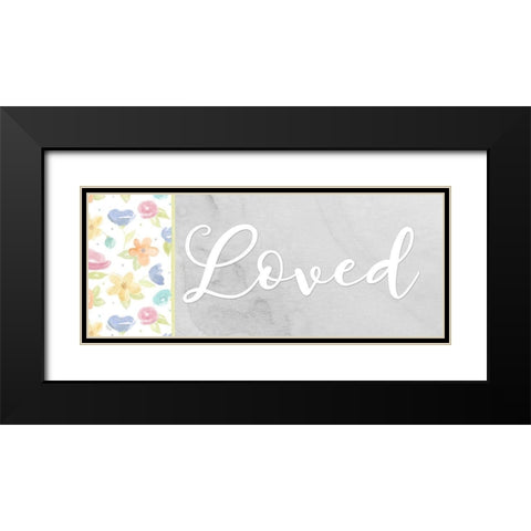 Girl Inspiration panel VII-Loved Black Modern Wood Framed Art Print with Double Matting by Reed, Tara