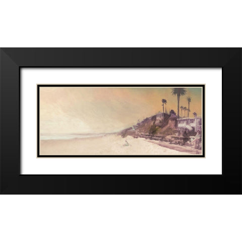 Girl  on the Beach Black Modern Wood Framed Art Print with Double Matting by Bay, Noah