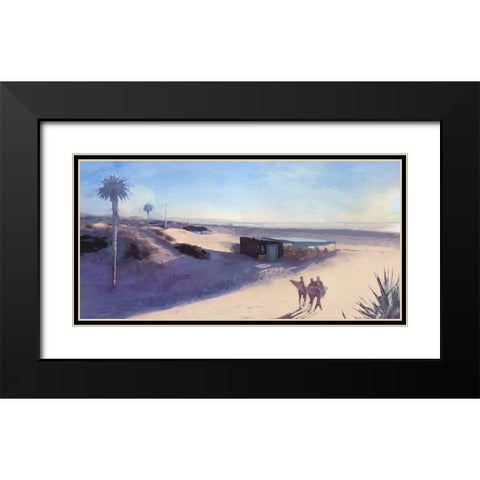 Three  Surfers Black Modern Wood Framed Art Print with Double Matting by Bay, Noah