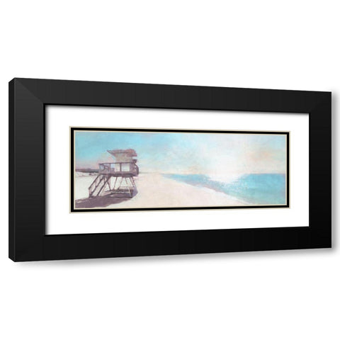 Solitary  Hut Black Modern Wood Framed Art Print with Double Matting by Bay, Noah