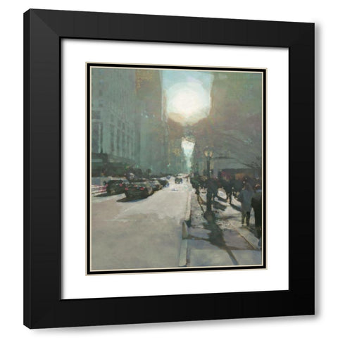 South  on 5th Black Modern Wood Framed Art Print with Double Matting by Bay, Noah