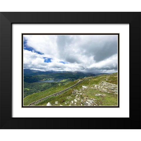 Mountain  View Black Modern Wood Framed Art Print with Double Matting by Bay, Noah