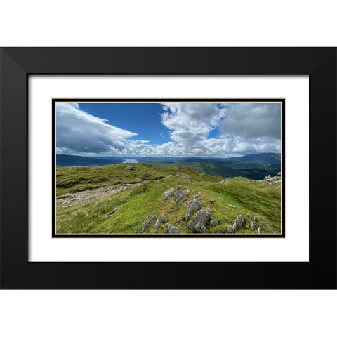 Highland  Path panel Black Modern Wood Framed Art Print with Double Matting by Bay, Noah