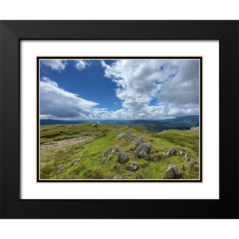 Highland  Path landscape Black Modern Wood Framed Art Print with Double Matting by Bay, Noah