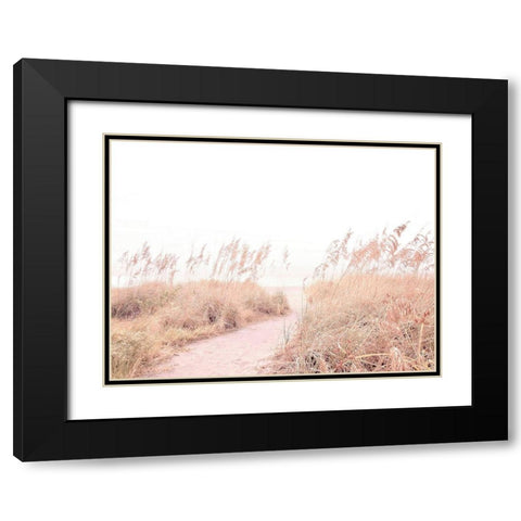 Walk  through the Grasses Black Modern Wood Framed Art Print with Double Matting by Grafitee Studios