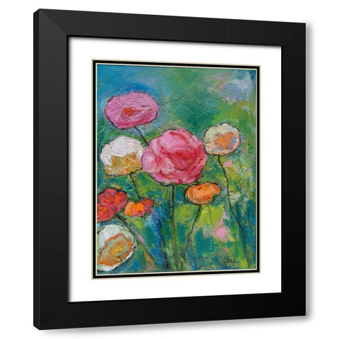 May Flowers Black Modern Wood Framed Art Print with Double Matting by Fine, Alexi