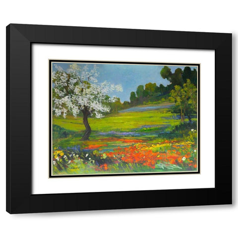 Blessings of Nature Black Modern Wood Framed Art Print with Double Matting by Fine, Alexi