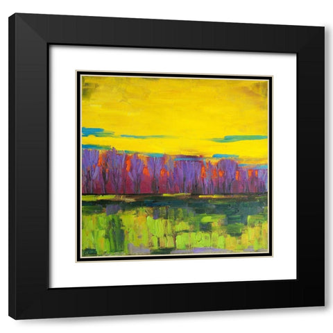 Dream Forest Black Modern Wood Framed Art Print with Double Matting by Fine, Alexi