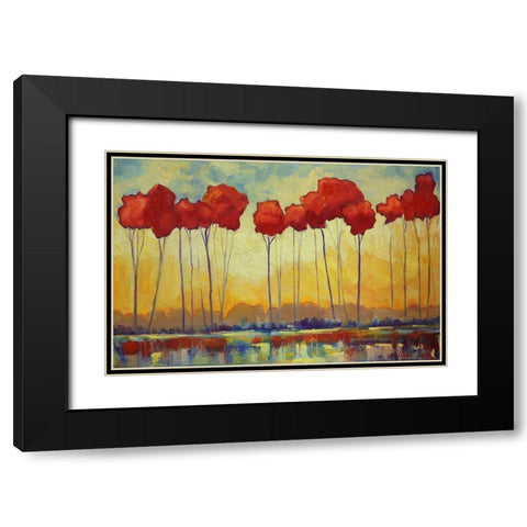 Kings Forest Black Modern Wood Framed Art Print with Double Matting by Fine, Alexi