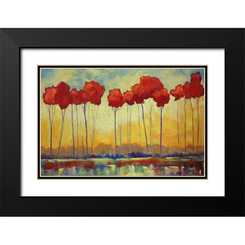 Kings Forest Black Modern Wood Framed Art Print with Double Matting by Fine, Alexi