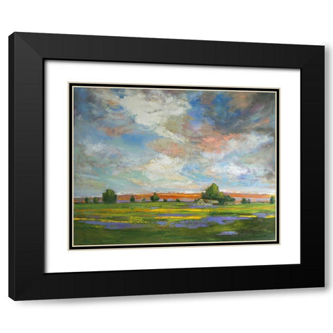 Spring View Black Modern Wood Framed Art Print with Double Matting by Fine, Alexi