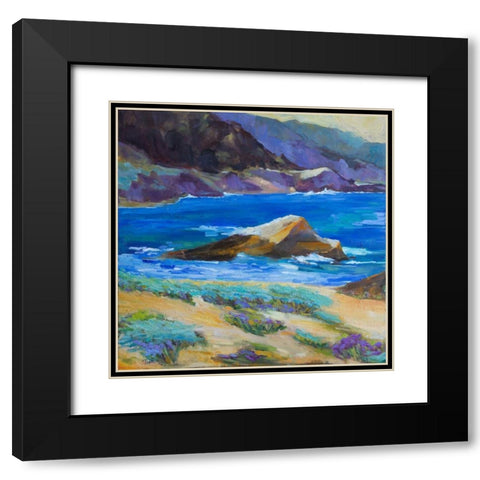 Carmel Cove Black Modern Wood Framed Art Print with Double Matting by Fine, Alexi