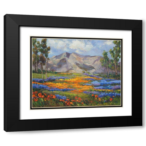 Carmel Spring Black Modern Wood Framed Art Print with Double Matting by Fine, Alexi