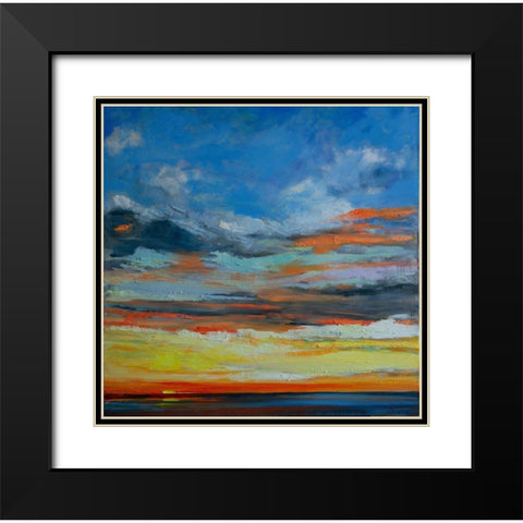 Hermosa Beach Sunset Black Modern Wood Framed Art Print with Double Matting by Fine, Alexi