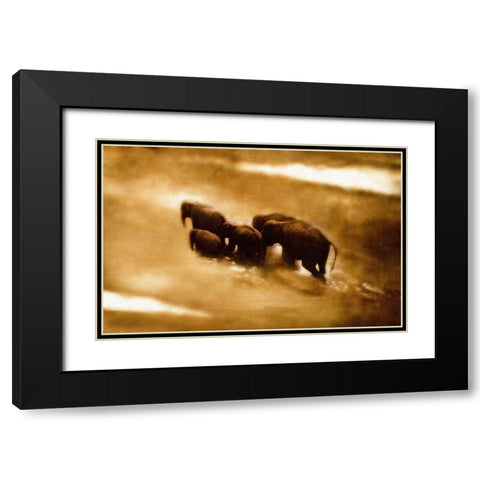 The  Crossing Black Modern Wood Framed Art Print with Double Matting by Bay, Noah