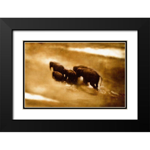 The  Crossing Black Modern Wood Framed Art Print with Double Matting by Bay, Noah