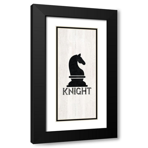 Chess Piece vertical IV-Knight Black Modern Wood Framed Art Print with Double Matting by Reed, Tara