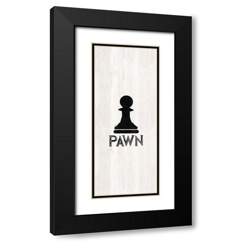 Chess Piece vertical VI-Pawn Black Modern Wood Framed Art Print with Double Matting by Reed, Tara