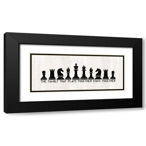 Chess Sentiment panel-Family Black Modern Wood Framed Art Print with Double Matting by Reed, Tara