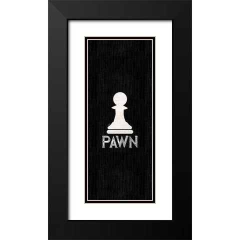 Chess Piece vertical black VI-Pawn Black Modern Wood Framed Art Print with Double Matting by Reed, Tara