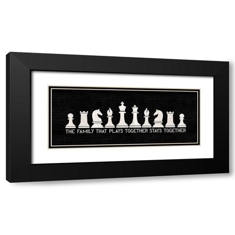 Chess Sentiment panel black-Family Black Modern Wood Framed Art Print with Double Matting by Reed, Tara