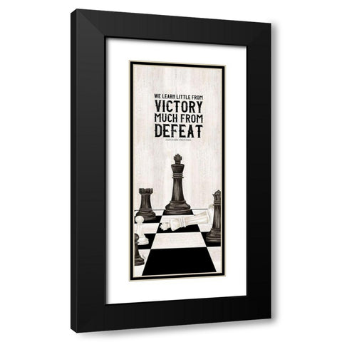 Rather be Playing Chess panel II-Learn More Black Modern Wood Framed Art Print with Double Matting by Reed, Tara