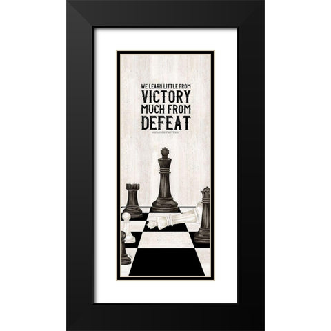 Rather be Playing Chess panel II-Learn More Black Modern Wood Framed Art Print with Double Matting by Reed, Tara