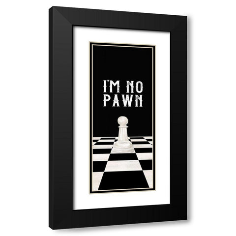 Rather be Playing Chess panel III-No Pawn Black Modern Wood Framed Art Print with Double Matting by Reed, Tara