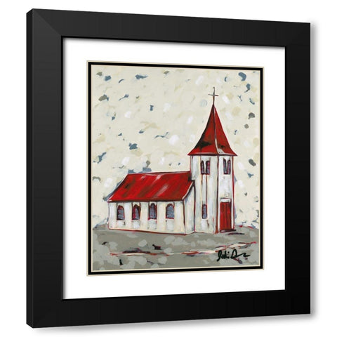 Here is the Church Black Modern Wood Framed Art Print with Double Matting by Augustine, Jodi