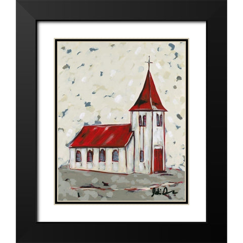 Here is the Church Black Modern Wood Framed Art Print with Double Matting by Augustine, Jodi