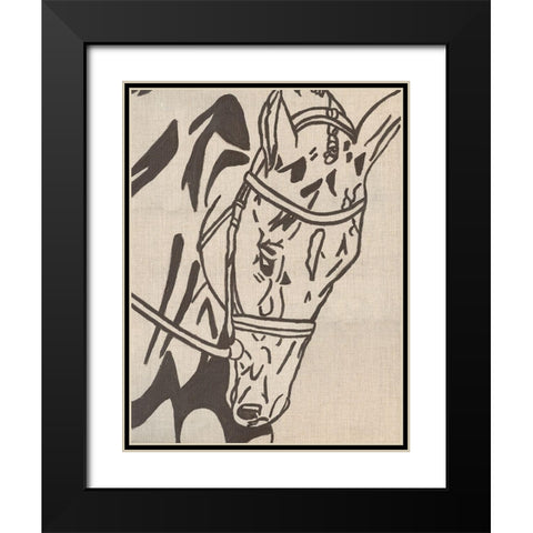 Farm Sketch Horse Black Modern Wood Framed Art Print with Double Matting by Bryan, Kathleen