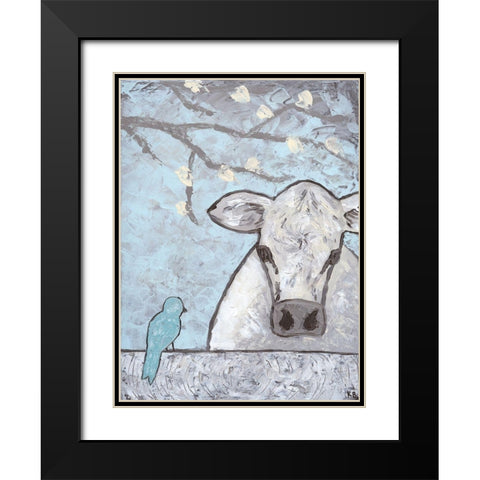 Farm Sketch Cow pen Black Modern Wood Framed Art Print with Double Matting by Bryan, Kathleen
