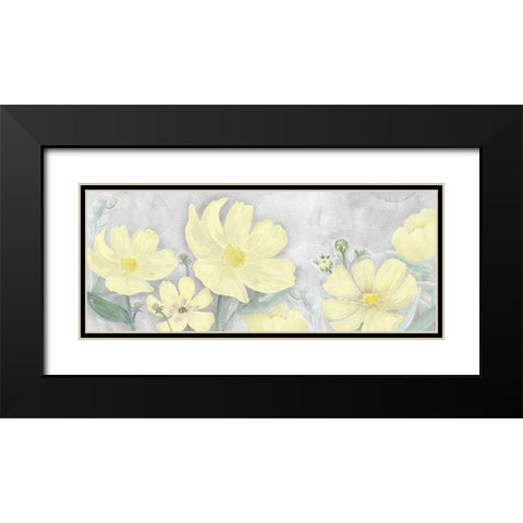 Peaceful Repose gray And yellow panel I Black Modern Wood Framed Art Print with Double Matting by Reed, Tara