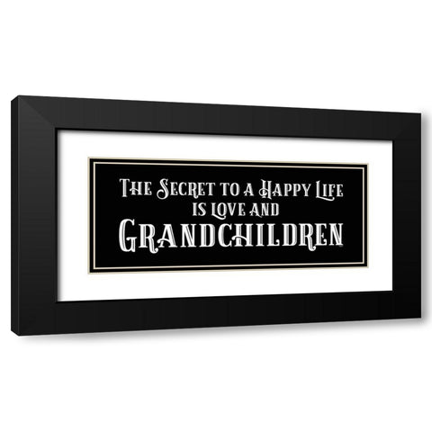 Grandparent Life panel black VII-Secret Black Modern Wood Framed Art Print with Double Matting by Reed, Tara