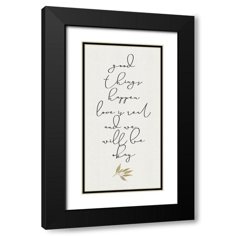 Botanical  Inspiration panel yellow gray I-Good Things Black Modern Wood Framed Art Print with Double Matting by HM Design