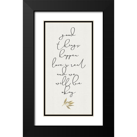 Botanical  Inspiration panel yellow gray I-Good Things Black Modern Wood Framed Art Print with Double Matting by HM Design