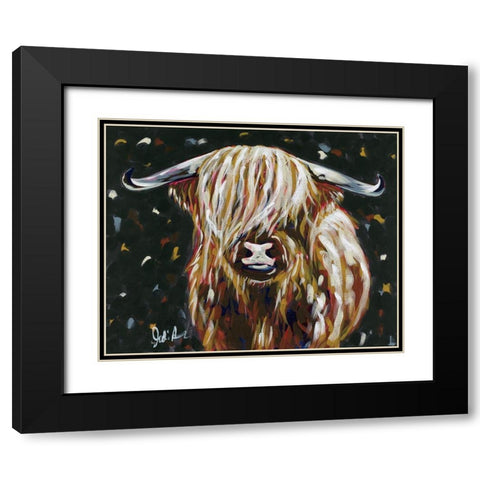 Harriet Black Modern Wood Framed Art Print with Double Matting by Augustine, Jodi